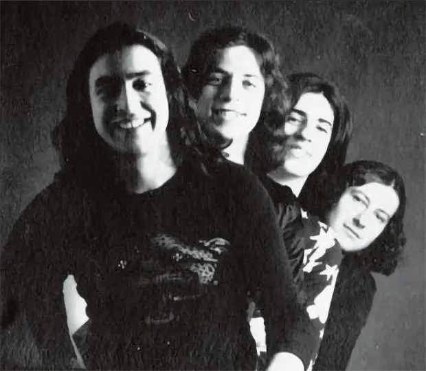 Prokes consisted of (from left) Christos Kyriazis (guitar, vocals), Yiannis Sofikitis - John Sonar (bass), Christos Pertsinidis (guitar) and Giorgos Papageorgiou (drums).